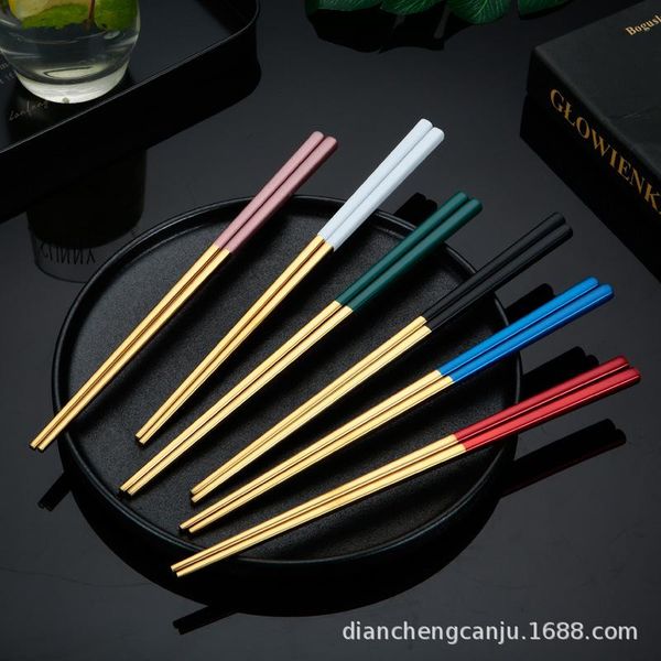 net red stainless steel chopsticks titanium plated tableware family style anti-scald non-slip square
net red stainless steel chopsticks titanium plated tableware family style anti-scald non-slip square