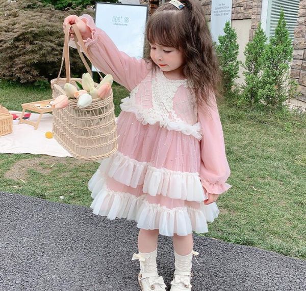 girl's dresses retail 2021 fall boutique floral pink mesh party long sleeve dress, princess kids elegant flower clothing 2-6t, Red;yellow
girl's dresses retail 2021 fall boutique floral pink mesh party long sleeve dress, princess kids elegant flower clothing 2-6t, Red;yellow