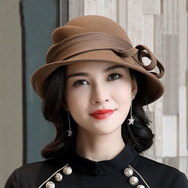stingy brim hats gktinoo lady banquet grace special shade pure wool felt women party formal asymmetric fedora hat, Blue;gray 
stingy brim hats gktinoo lady banquet grace special shade pure wool felt women party formal asymmetric fedora hat, Blue;gray