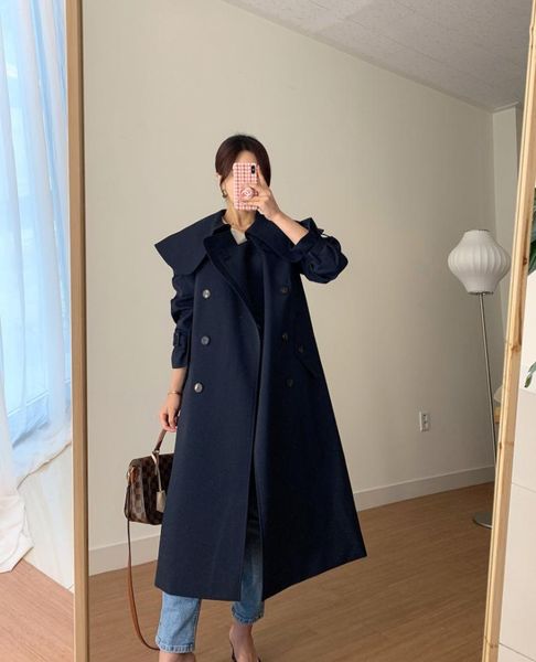 women's trench coats women casual double breasted long trend coat elegant sleeve loose jacket vintage lapel fashion windbreaker, Tan;black
women's trench coats women casual double breasted long trend coat elegant sleeve loose jacket vintage lapel fashion windbreaker, Tan;black