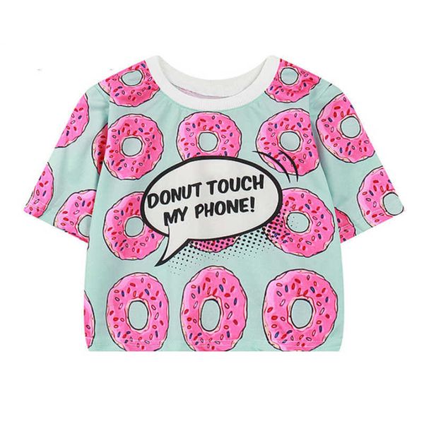 merry prety harajuku printed crop ops women short sleeve o-neck cute shirts donut print kawaii multicolor shirt 210526, White
merry prety harajuku printed crop ops women short sleeve o-neck cute shirts donut print kawaii multicolor shirt 210526, White