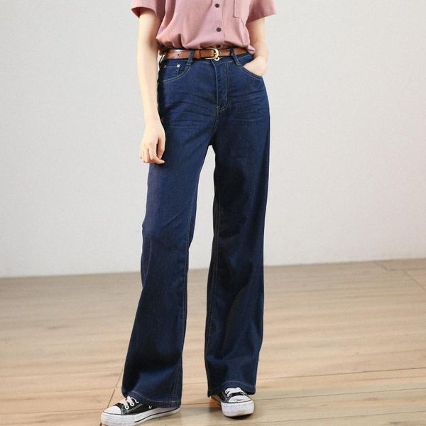 women's jeans summer women comfortable natural fabric skin friendly water washed tencel cotton denim pants empire straight trousers, Blue
women's jeans summer women comfortable natural fabric skin friendly water washed tencel cotton denim pants empire straight trousers, Blue