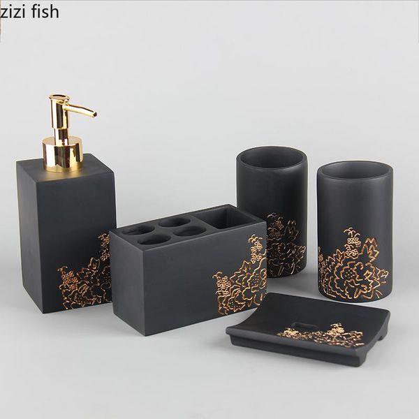 bath accessory set golden peony emboss bathroom accessories 5pcs/set portable soap dispenser toothbrush holder geometric decor resin supplie
bath accessory set golden peony emboss bathroom accessories 5pcs/set portable soap dispenser toothbrush holder geometric decor resin supplie