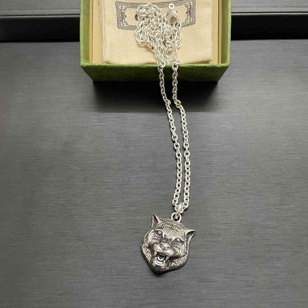 designer jewelry double necklace old thai silver wind engraved letter tiger head pendant couple sweater chain
designer jewelry double necklace old thai silver wind engraved letter tiger head pendant couple sweater chain