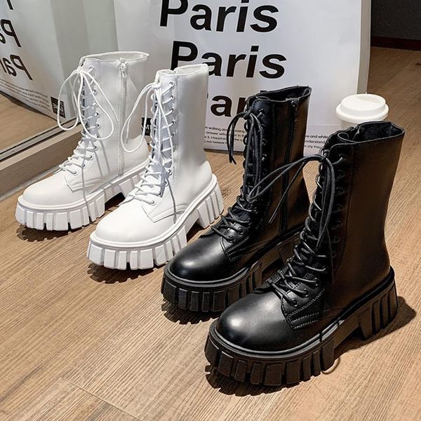 boots 2021 winter women white lace up thick bottom punk platform 5cm high heels western cowgirl gothic shoes, Black
boots 2021 winter women white lace up thick bottom punk platform 5cm high heels western cowgirl gothic shoes, Black