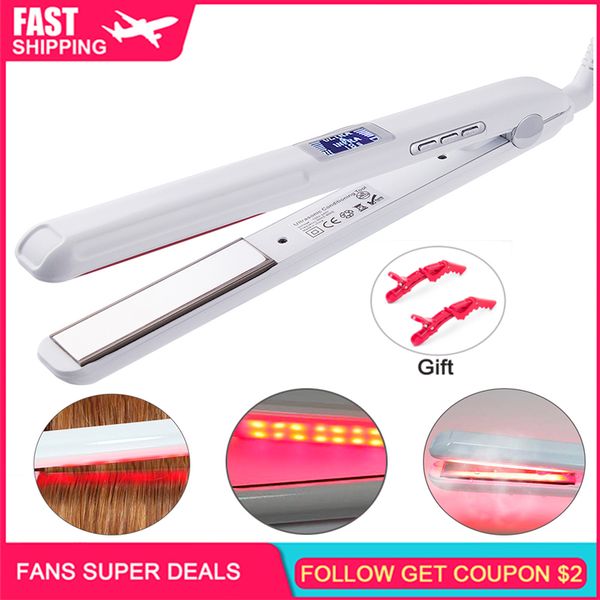 2 in 1 flat iron professional ceramic hair straightening ultrasonic infrared cold ironing splint fast styling lcd display
2 in 1 flat iron professional ceramic hair straightening ultrasonic infrared cold ironing splint fast styling lcd display