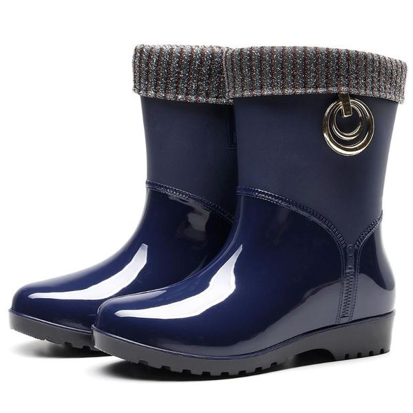 boots punk style mid-calf rain women rubber winter warm snow women's non-slip outdoor water shoes zapatos de, Black
boots punk style mid-calf rain women rubber winter warm snow women's non-slip outdoor water shoes zapatos de, Black