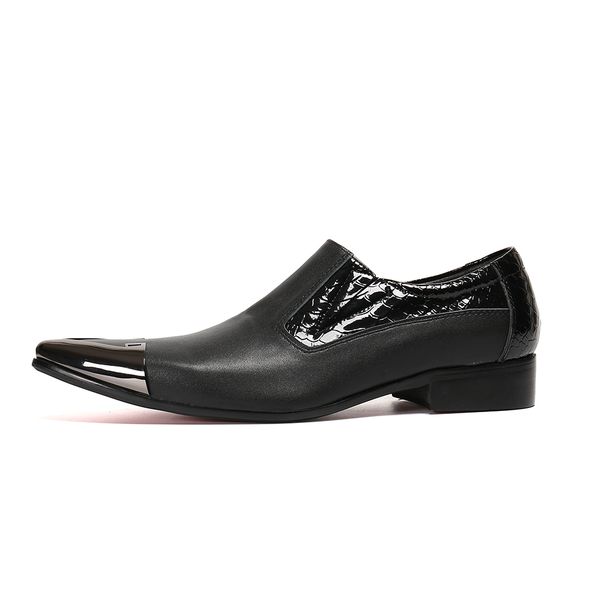 men classic iron pointed toe dress shoes men slip-on genuine leather black wedding office men oxford formal shoes zapatos hombre
men classic iron pointed toe dress shoes men slip-on genuine leather black wedding office men oxford formal shoes zapatos hombre