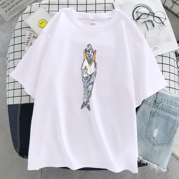 eagle seagull fish fashion style print women t-shirts 2021 summer oversize soft brand t shirt o-neck breathable women's t-shirt, White
eagle seagull fish fashion style print women t-shirts 2021 summer oversize soft brand t shirt o-neck breathable women's t-shirt, White