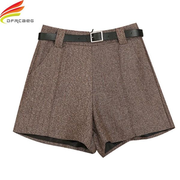 autumn winter high waist woolen cotton shorts women belt korean style beige khaki black women's short femme, White;black
autumn winter high waist woolen cotton shorts women belt korean style beige khaki black women's short femme, White;black