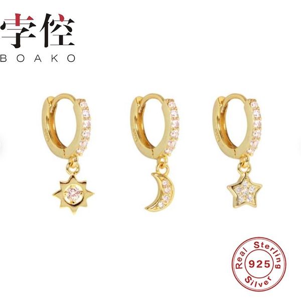 star sun moon pendant earrings for women 925 silver 2021 tendy hoop jewelry pendientes brincos aretes & huggie, Golden;silver
star sun moon pendant earrings for women 925 silver 2021 tendy hoop jewelry pendientes brincos aretes & huggie, Golden;silver
