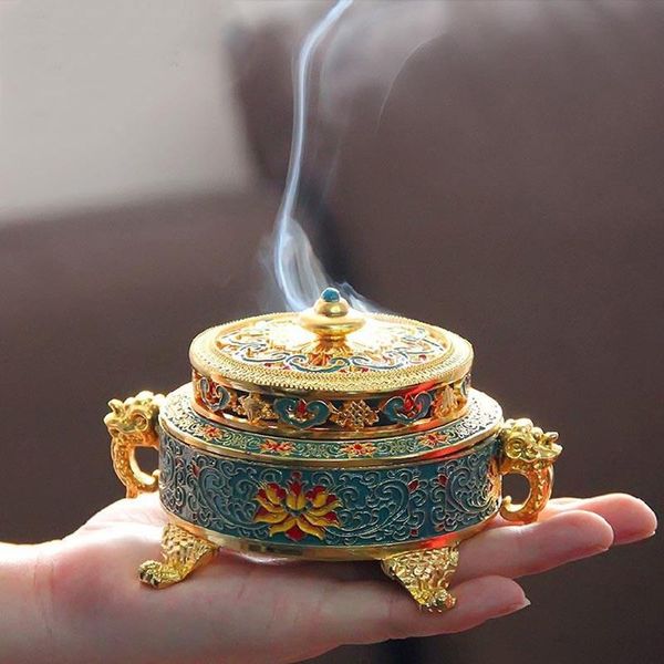 incense holders burner tibetan style painted enamel color copper alloy relief coil cloisonne home office decoration gift fragrance lamps
incense holders burner tibetan style painted enamel color copper alloy relief coil cloisonne home office decoration gift fragrance lamps