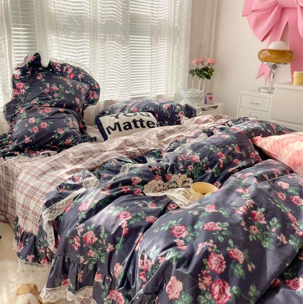 bedding sets pastoral flower set girl,french floral lace ruffles cotton twin full home textile bed sheet pillowcase quilt cover
bedding sets pastoral flower set girl,french floral lace ruffles cotton twin full home textile bed sheet pillowcase quilt cover