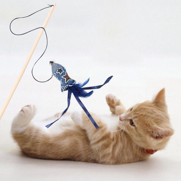 cat toys cute teasing pole wooden funny rod stick with feather cylinder ball fish bell pet kitten interactive wand
cat toys cute teasing pole wooden funny rod stick with feather cylinder ball fish bell pet kitten interactive wand