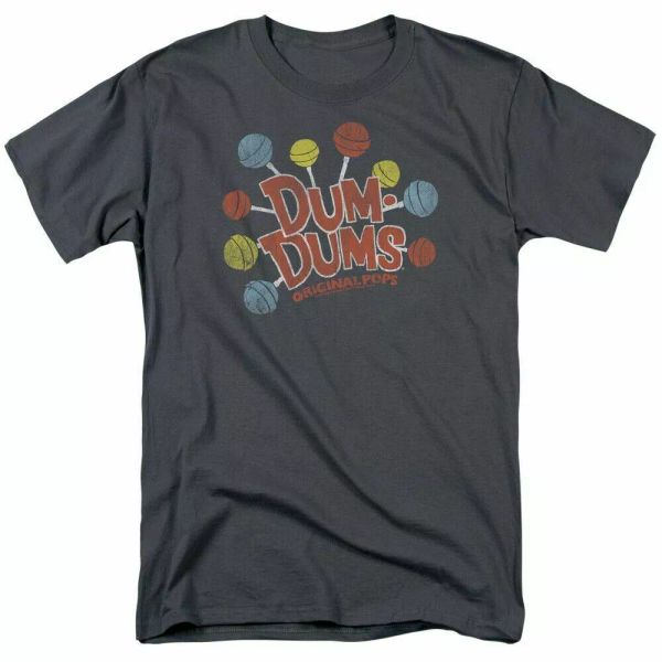 Dum-Dums Original Pops T Shirt Mens Licensed Sucker Lollipop Candy Charcoal, White;black
Dum-Dums Original Pops T Shirt Mens Licensed Sucker Lollipop Candy Charcoal, White;black