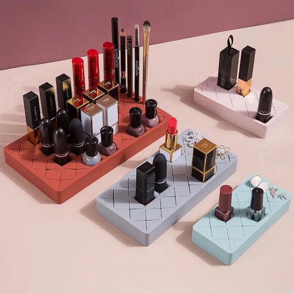 storage boxes & bins multi grid silicone lipstick rack cosmetic box makeup organizer nail polish display stand make up brush holder shelf
storage boxes & bins multi grid silicone lipstick rack cosmetic box makeup organizer nail polish display stand make up brush holder shelf