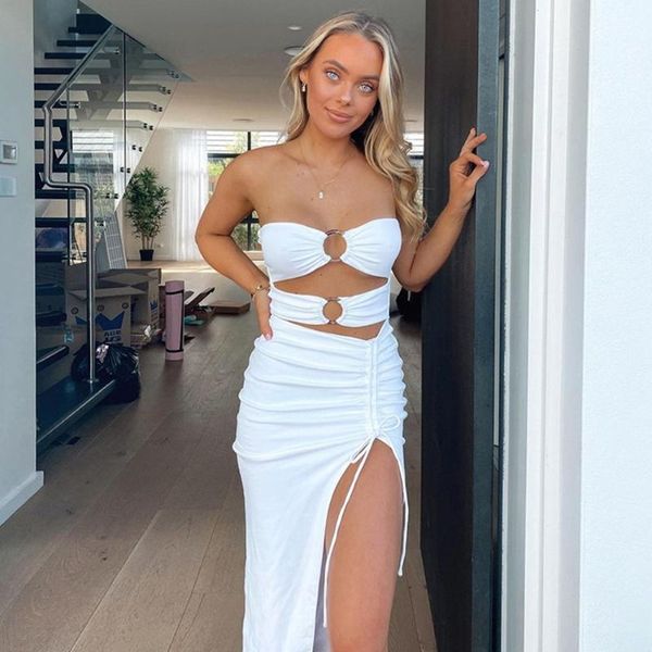 casual dresses adyce summer fashion white strapless maxi dress for women sleeveless hollow out elegant club evening party 2021, Black;gray
casual dresses adyce summer fashion white strapless maxi dress for women sleeveless hollow out elegant club evening party 2021, Black;gray
