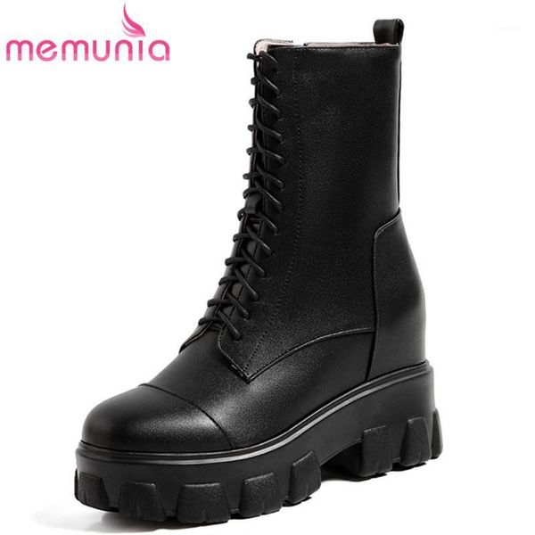 boots memunia 2021 women wedges platform shoes ankle round toe lace up zip casual fashion punk ladies1, Black
boots memunia 2021 women wedges platform shoes ankle round toe lace up zip casual fashion punk ladies1, Black