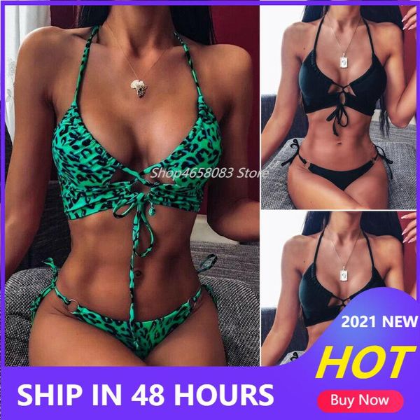 womens leopard bikini set bandage push-up padded swimsuit triangle swimwear beachwear swimming suit bathing tankini two-piece suits
womens leopard bikini set bandage push-up padded swimsuit triangle swimwear beachwear swimming suit bathing tankini two-piece suits