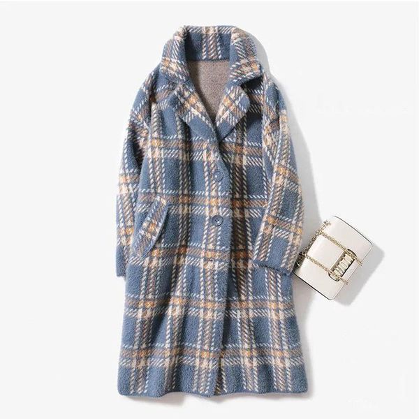 women's wool & blends mink jacket winter clothes mid-leng style korean fashion thick woolen coat age reduction loose cardigan, Black
women's wool & blends mink jacket winter clothes mid-leng style korean fashion thick woolen coat age reduction loose cardigan, Black
