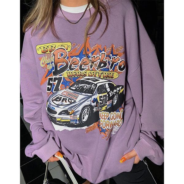 women's hoodies & sweatshirts streetwear purple sweatshirt retro cars printed hip hop girl fashion o-neck casual clothes f, Black
women's hoodies & sweatshirts streetwear purple sweatshirt retro cars printed hip hop girl fashion o-neck casual clothes f, Black