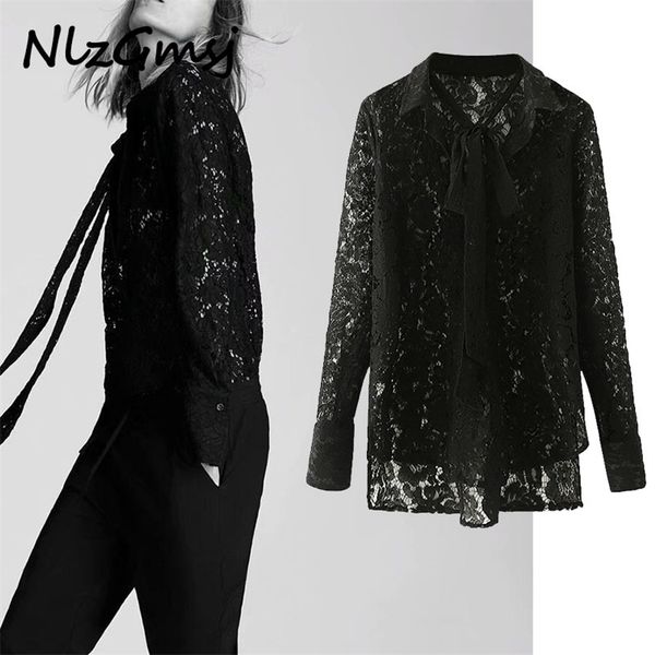 blouse women black lace transparent long sleeve hollow out shirt female fashion side vents vintage 210628, White
blouse women black lace transparent long sleeve hollow out shirt female fashion side vents vintage 210628, White
