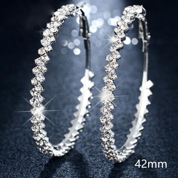 hoop & huggie luxurious fashion oversize circle earrings for women girl geometric crystal round earring brincos party jewelry gift, Golden;silver
hoop & huggie luxurious fashion oversize circle earrings for women girl geometric crystal round earring brincos party jewelry gift, Golden;silver