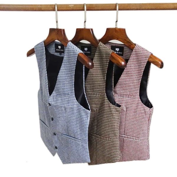 jackets men's waistcoat british korean fashion slim fit small casual thin suit spring autumn plaid sleeveless jacket office clothing, Black;brown
jackets men's waistcoat british korean fashion slim fit small casual thin suit spring autumn plaid sleeveless jacket office clothing, Black;brown