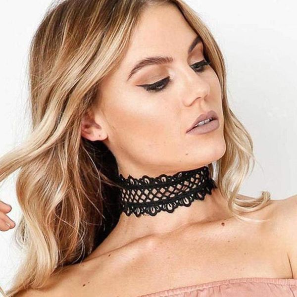 chokers lace choker necklaces vintage black elastic stretch necklace chain accessories for women halloween party, Golden;silver
chokers lace choker necklaces vintage black elastic stretch necklace chain accessories for women halloween party, Golden;silver