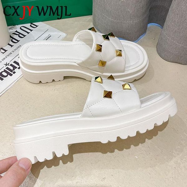 slippers cxjywmjl women platform summer pu metal decoration 2021 flip flops fashion ladies thick bottom slides, Black
slippers cxjywmjl women platform summer pu metal decoration 2021 flip flops fashion ladies thick bottom slides, Black