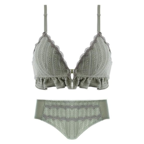 bras sets seamless autumn winter thin bra set front buckle triangle cup gathered on the support no steel ring, Red;black
bras sets seamless autumn winter thin bra set front buckle triangle cup gathered on the support no steel ring, Red;black
