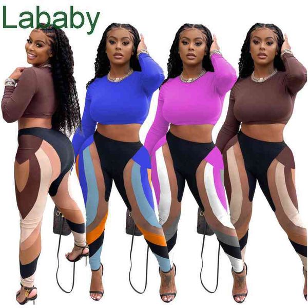 women tracksuits two pieces set designer slim pattern printed round neck long sleeve t shirt leggings ladies sportwear 3 colours, Gray
women tracksuits two pieces set designer slim pattern printed round neck long sleeve t shirt leggings ladies sportwear 3 colours, Gray