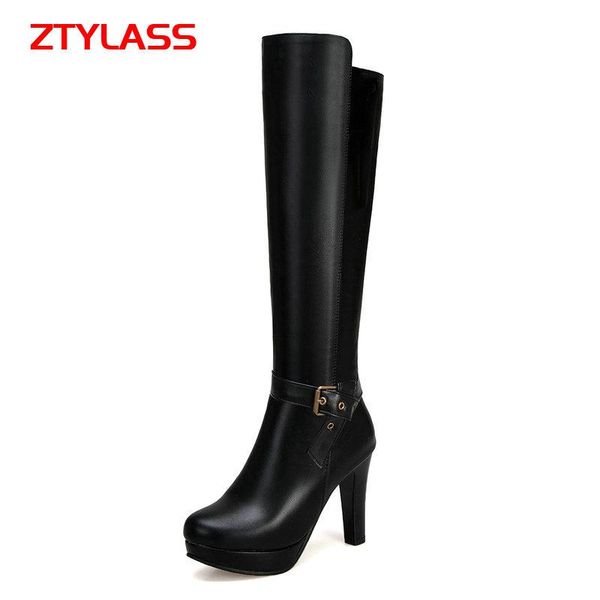 winter women boots fashion knee high platform square heel long waterproof plush snow ladies shoes, Black
winter women boots fashion knee high platform square heel long waterproof plush snow ladies shoes, Black