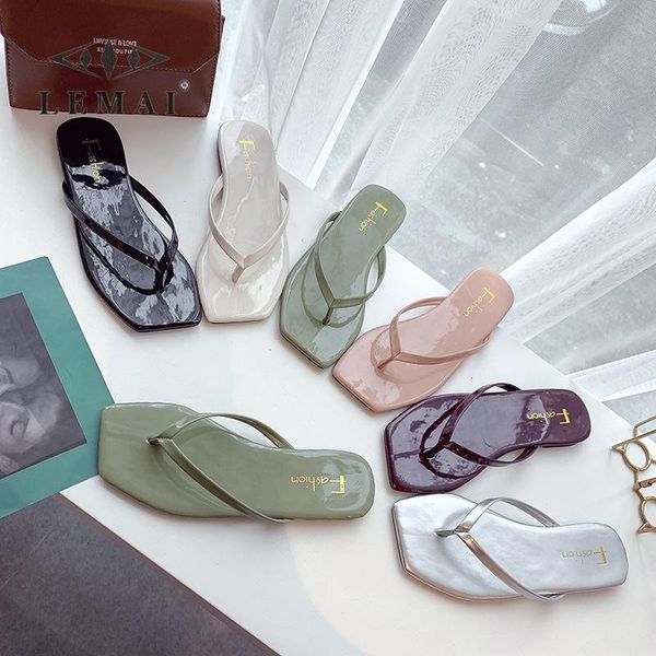 slippers summer women's sandals solid color flip flops square toe casual flat comfortable beach for women 2021, Black
slippers summer women's sandals solid color flip flops square toe casual flat comfortable beach for women 2021, Black