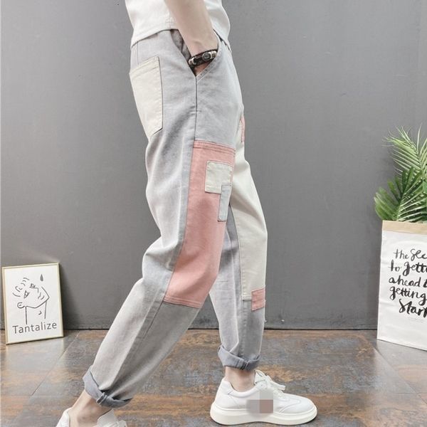 men's jeans you'll see casual men ankle length pencils slashed street pants elastic waistline hare thin pocket adjustment college, Blue
men's jeans you'll see casual men ankle length pencils slashed street pants elastic waistline hare thin pocket adjustment college, Blue