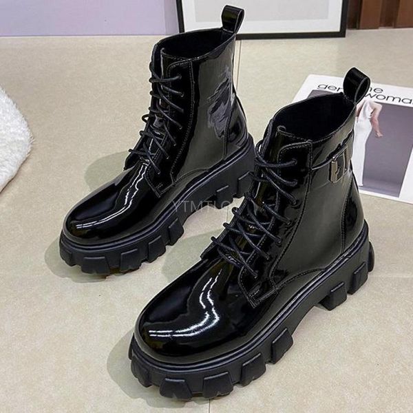 boots 2021 autumn fashion handsome lace up motorcycle thick soled casual round toe women botines mujer shoes, Black
boots 2021 autumn fashion handsome lace up motorcycle thick soled casual round toe women botines mujer shoes, Black