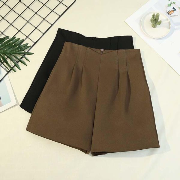 women's shorts retro high waist bodycon wide leg women korean slim simple short pants elegant office ladies work bottomed boots, White;black
women's shorts retro high waist bodycon wide leg women korean slim simple short pants elegant office ladies work bottomed boots, White;black
