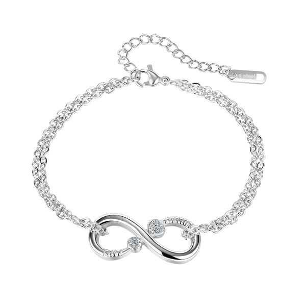 sliver link chain charm bracelets niche design fashion simple figure eight plated jewelry adjustable opening girls birthday gifts, Golden;silver
sliver link chain charm bracelets niche design fashion simple figure eight plated jewelry adjustable opening girls birthday gifts, Golden;silver
