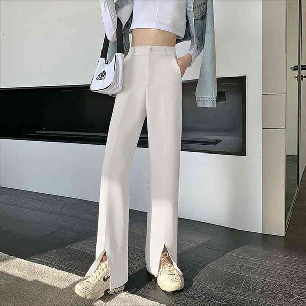 women loose summer pants soft ice silk ankle length black wide leg pants grey khaki women high waisted trousers for, Black;white
women loose summer pants soft ice silk ankle length black wide leg pants grey khaki women high waisted trousers for, Black;white
