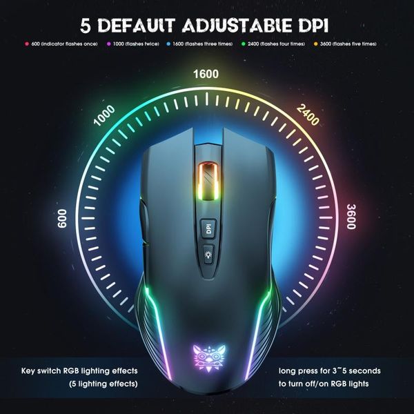 mice cw905 mouse rgb 5 adjustable dpi wireless rechargeable gaming ergonomic with charging cable for player accessories
mice cw905 mouse rgb 5 adjustable dpi wireless rechargeable gaming ergonomic with charging cable for player accessories