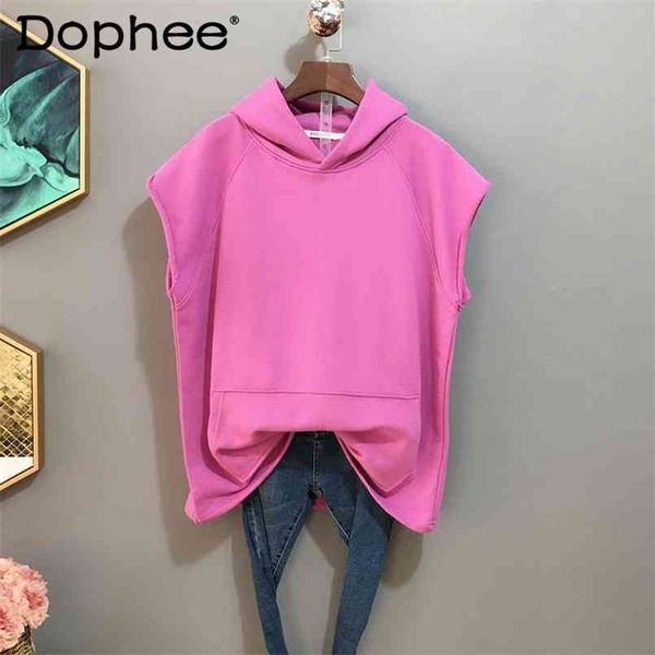 women's spring terry cotton vest loose plus size hooded simple pure color slimming hoodie vest sleeveless waistcoat 210817, Black;white
women's spring terry cotton vest loose plus size hooded simple pure color slimming hoodie vest sleeveless waistcoat 210817, Black;white