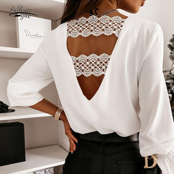 hollow lace stitching shirt fashion korean office white blouse spring and autumn long-sleeve v-neck backless 12460 women's blouses & sh
hollow lace stitching shirt fashion korean office white blouse spring and autumn long-sleeve v-neck backless 12460 women's blouses & sh