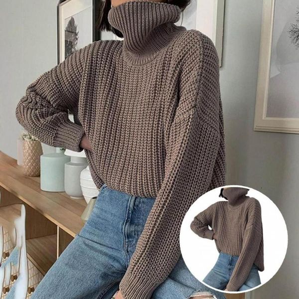 women's sweaters skin-friendly autumn winter solid color turtleneck knitted pullover for office, White;black
women's sweaters skin-friendly autumn winter solid color turtleneck knitted pullover for office, White;black
