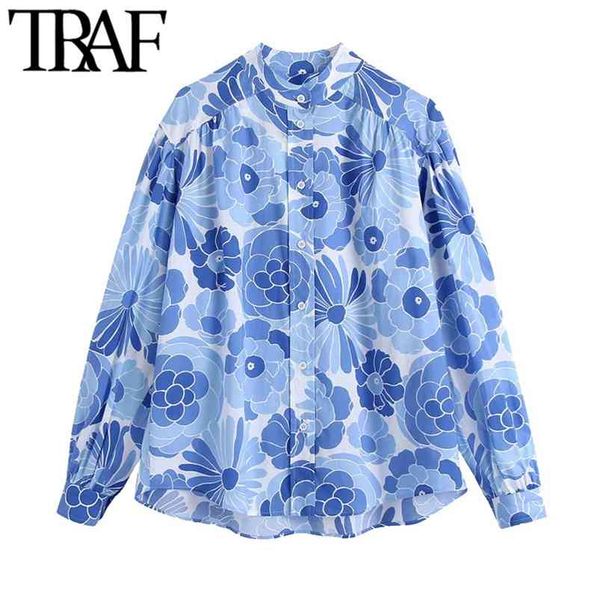 women fashion oversized floral print blouses vintage long sleeve button-up female shirts blusas chic 210507, White
women fashion oversized floral print blouses vintage long sleeve button-up female shirts blusas chic 210507, White