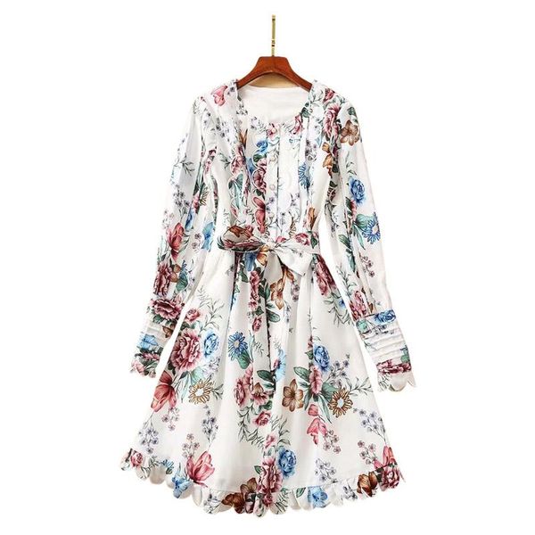 casual dresses spring summer women clothing arrivals floral dress o-neck buttons closure tie-belt long sleeved a line knee length, Black;gray
casual dresses spring summer women clothing arrivals floral dress o-neck buttons closure tie-belt long sleeved a line knee length, Black;gray