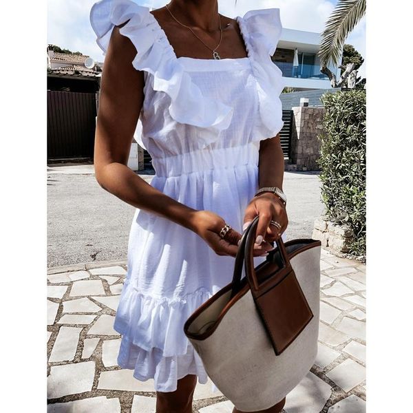 casual dresses summer dress women solid color ruffles stitching sleeveless square collar high waist mini lugentolo, Black;gray
casual dresses summer dress women solid color ruffles stitching sleeveless square collar high waist mini lugentolo, Black;gray