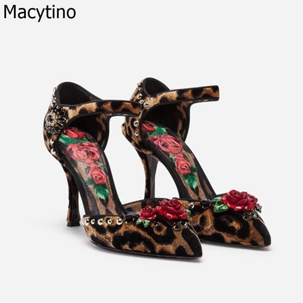 dress shoes women brand design pointed toe leopard stiletto heel pumps rose flower ankle strap high heels formal, Black
dress shoes women brand design pointed toe leopard stiletto heel pumps rose flower ankle strap high heels formal, Black