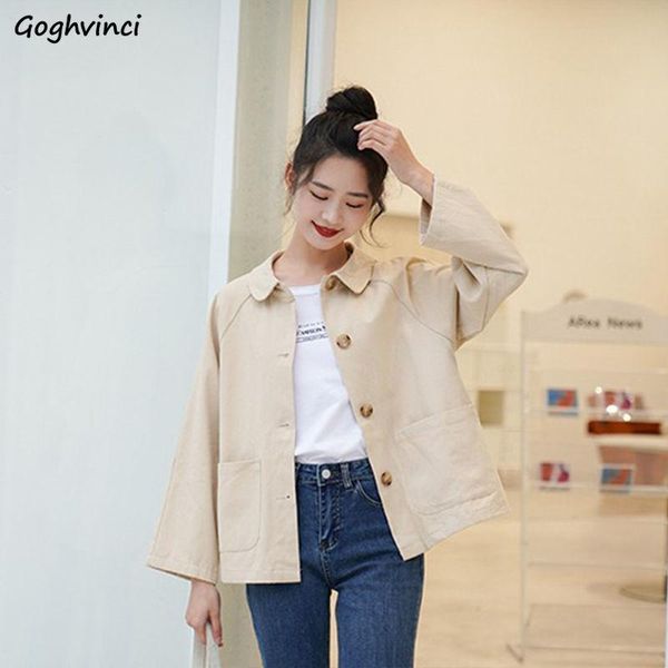 women's jackets basic women spring solid simple apricot loose all-match turn down collar girls cute fashion korean style elegant leisur, Black;brown
women's jackets basic women spring solid simple apricot loose all-match turn down collar girls cute fashion korean style elegant leisur, Black;brown