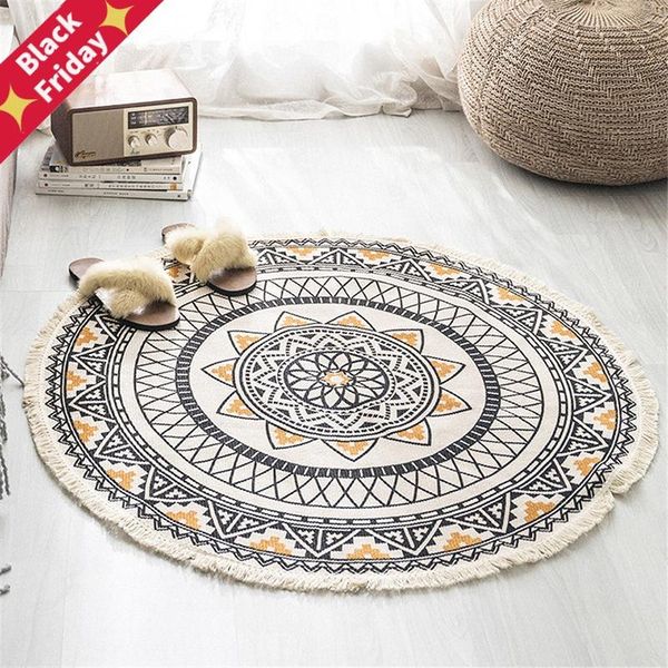 carpets nordic round bohemia ethnic tassel yellow mandala carpet living room cotton linen big rugs modern classic 120cm mats
carpets nordic round bohemia ethnic tassel yellow mandala carpet living room cotton linen big rugs modern classic 120cm mats