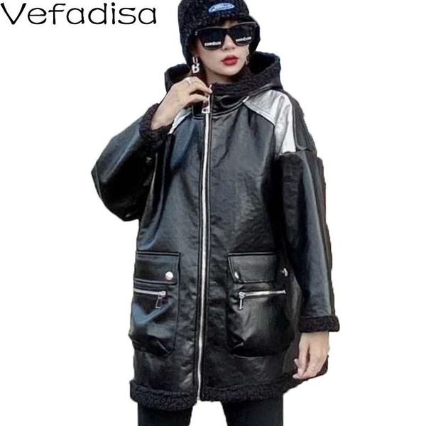 women's leather & faux vefadisa black letter print women pu jacket 2021 autumn winter thick zippers streetwear hooded qyf4374
women's leather & faux vefadisa black letter print women pu jacket 2021 autumn winter thick zippers streetwear hooded qyf4374